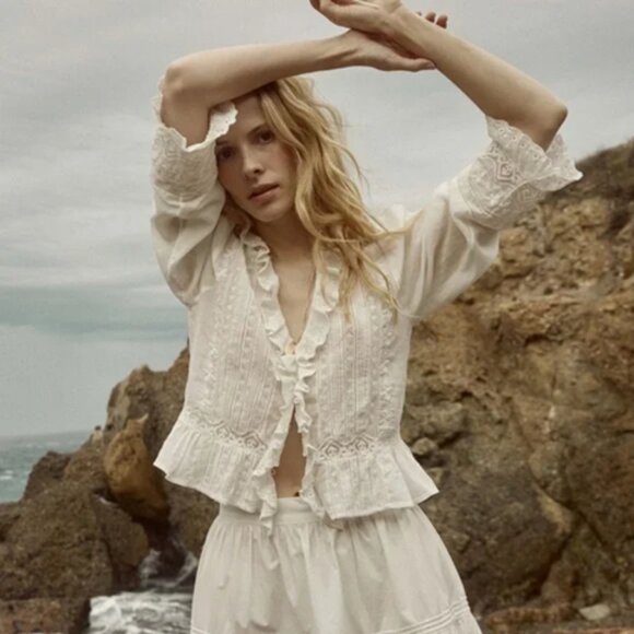 Doen Tops - Doen Eldoris Top in Salt White XS
